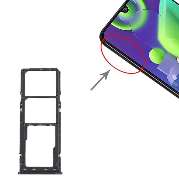 สำหรับ Samsung Galaxy M21 SM-M215 ถาดซิมการ์ด + ถาดซิมการ์ด + ถาดการ์ด Micro SD, For Samsung Galaxy M21