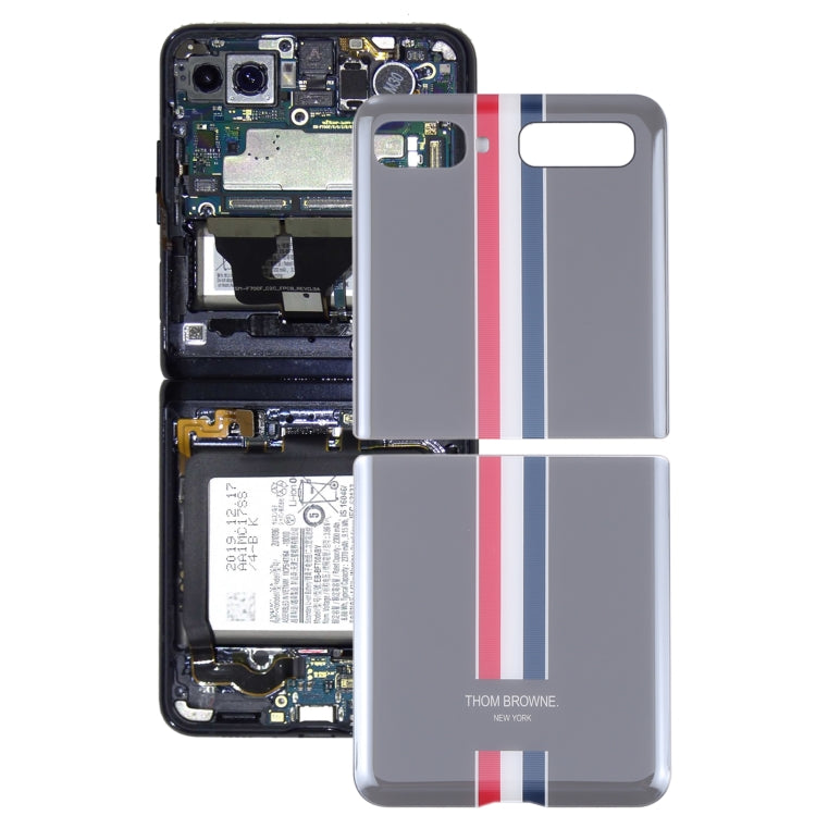 สำหรับ Samsung Galaxy Z Flip 4G SM-F700 ฝาหลังแบตเตอรี่แก้ว, For Samsung Galaxy Z Flip 4G