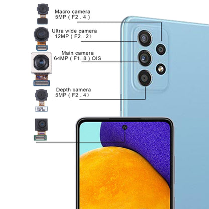 สำหรับ Samsung Galaxy A52 SM-A525 ชุดกล้องเดิม (ความลึก + มาโคร + กว้าง + กล้องหลัก + กล้องหน้า), For Samsung Galaxy A52 (Original)