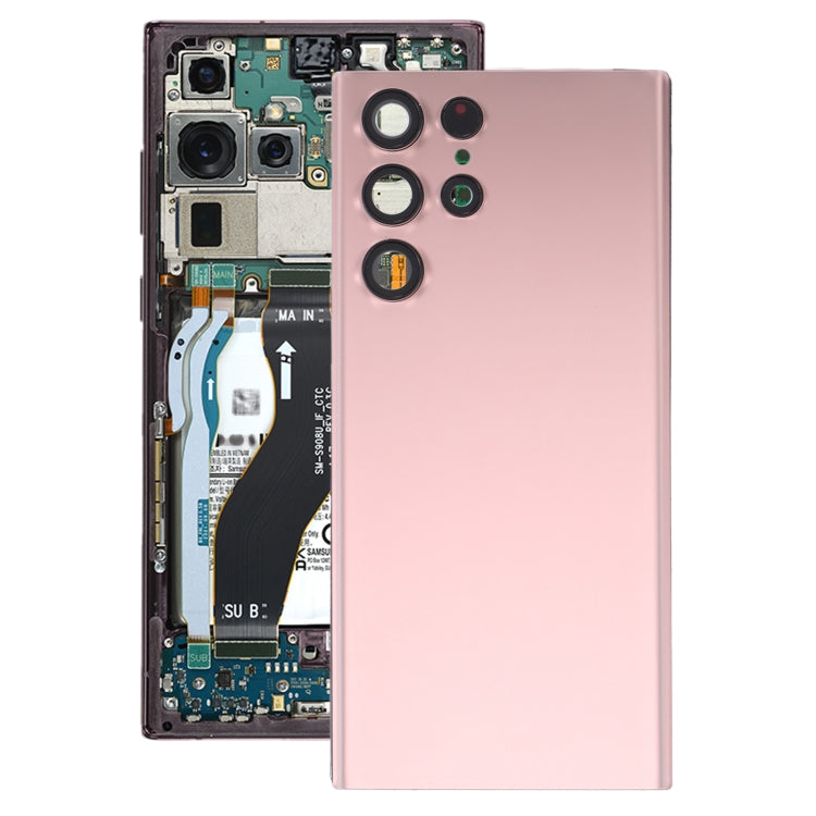 สำหรับ Samsung Galaxy S22 Ultra 5G SM-S908B ฝาหลังแบตเตอรี่พร้อมฝาครอบเลนส์กล้อง, For Samsung Galaxy S22 Ultra 5G