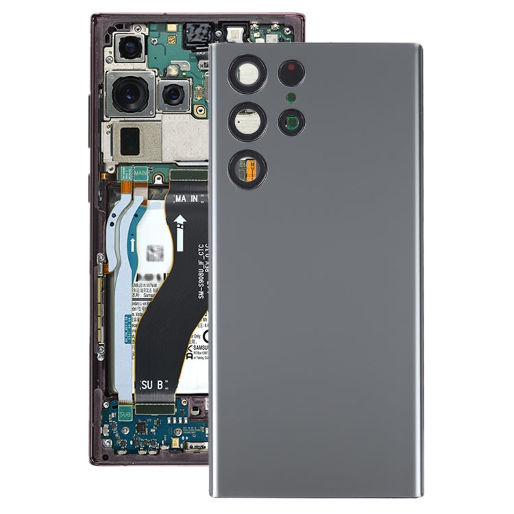 สำหรับ Samsung Galaxy S22 Ultra 5G SM-S908B ฝาหลังแบตเตอรี่พร้อมฝาครอบเลนส์กล้อง, For Samsung Galaxy S22 Ultra 5G