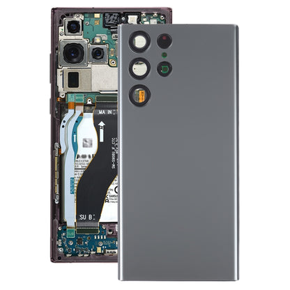 สำหรับ Samsung Galaxy S22 Ultra 5G SM-S908B ฝาหลังแบตเตอรี่พร้อมฝาครอบเลนส์กล้อง, For Samsung Galaxy S22 Ultra 5G