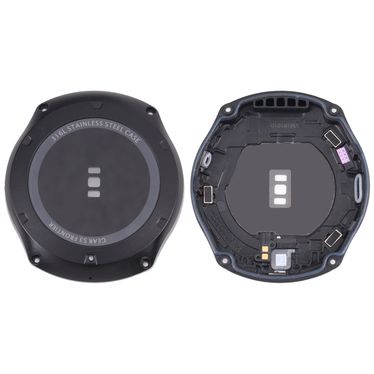 ฝาครอบด้านหลังพร้อมเลนส์แก้วสำหรับ Samsung Gear S3 Frontier SM-R760, SM-R760 (Black)