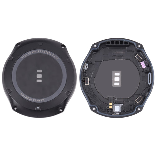 ฝาครอบด้านหลังพร้อมเลนส์แก้วสำหรับ Samsung Gear S3 Frontier SM-R760, SM-R760 (Black)