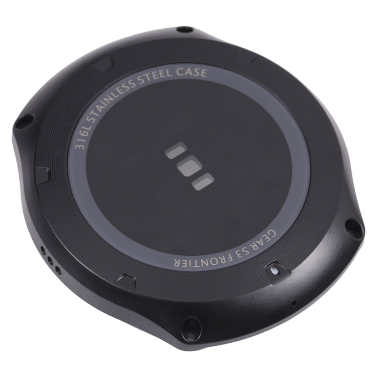 ฝาครอบด้านหลังพร้อมเลนส์แก้วสำหรับ Samsung Gear S3 Frontier SM-R760, SM-R760 (Black)