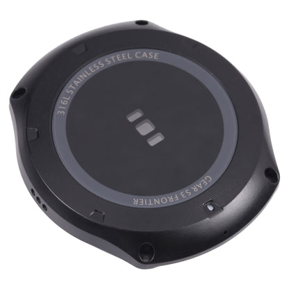 ฝาครอบด้านหลังพร้อมเลนส์แก้วสำหรับ Samsung Gear S3 Frontier SM-R760, SM-R760 (Black)