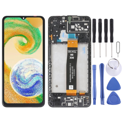 หน้าจอ LCD ต้นฉบับสำหรับ Samsung Galaxy A04s SM-A047 Digitizer Full ASSEMBLY พร้อมกรอบ, For Samsung Galaxy A04s