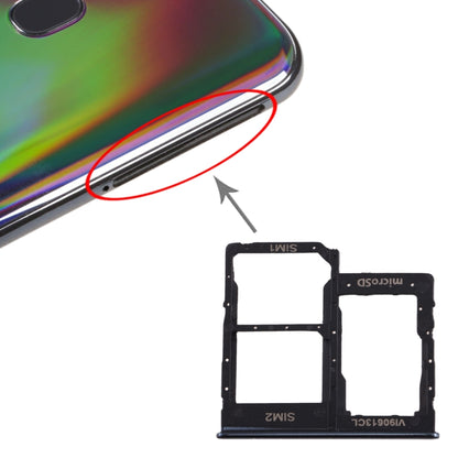สำหรับ Galaxy A40 ถาดซิมการ์ด + ถาดซิมการ์ด + ถาดการ์ด Micro SD, For Samsung Galaxy A40 (Dark Blue), For Samsung Galaxy A40, For Galaxy A40, For Galaxy A40(Red)