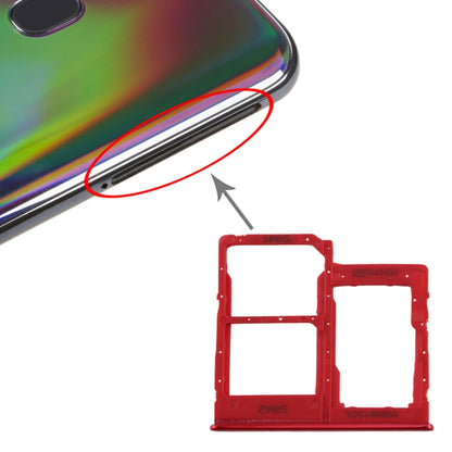 สำหรับ Galaxy A40 ถาดซิมการ์ด + ถาดซิมการ์ด + ถาดการ์ด Micro SD, For Samsung Galaxy A40 (Dark Blue), For Samsung Galaxy A40, For Galaxy A40, For Galaxy A40(Red)