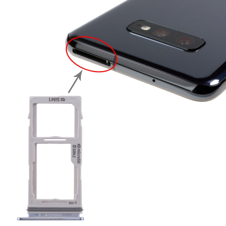 สำหรับ Galaxy S10 + / S10 / S10e ถาดซิมการ์ด + ถาดซิมการ์ด / ถาดการ์ด Micro SD, For Samsung Galaxy S10+(Double), For Galaxy S10+(Double  SIM), For Samsung Galaxy S10+(Dual), For Galaxy S10+(Double SIM), For Galaxy S10+(2 SIM)