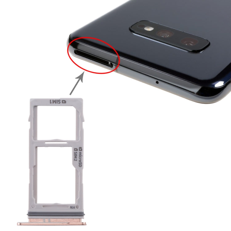 สำหรับ Galaxy S10 + / S10 / S10e ถาดซิมการ์ด + ถาดซิมการ์ด / ถาดการ์ด Micro SD, For Samsung Galaxy S10+(Double), For Galaxy S10+(Double  SIM), For Samsung Galaxy S10+(Dual), For Galaxy S10+(Double SIM), For Galaxy S10+(2 SIM)