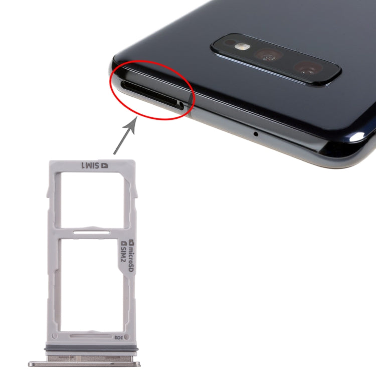 สำหรับ Galaxy S10 + / S10 / S10e ถาดซิมการ์ด + ถาดซิมการ์ด / ถาดการ์ด Micro SD, For Samsung Galaxy S10+(Double), For Galaxy S10+(Double  SIM), For Samsung Galaxy S10+(Dual), For Galaxy S10+(Double SIM), For Galaxy S10+(2 SIM)