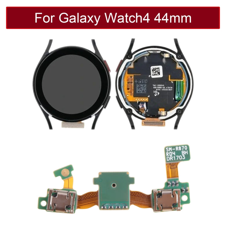 Original Power + Return + Microphone Flex Cable สำหรับ Samsung Galaxy Watch4 44mm SM-R870 R875, For Samsung Galaxy Watch4 44mm