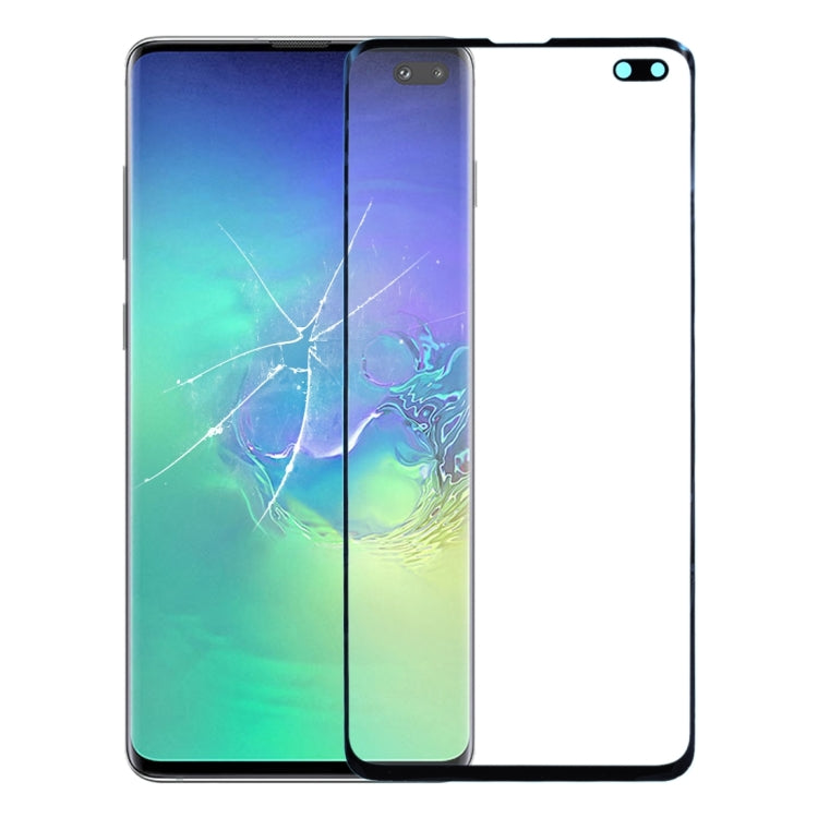 สำหรับ Samsung Galaxy S10 + เลนส์กระจกด้านนอกหน้าจอด้านหน้าพร้อมกาวใส OCA, For Samsung Galaxy S10+