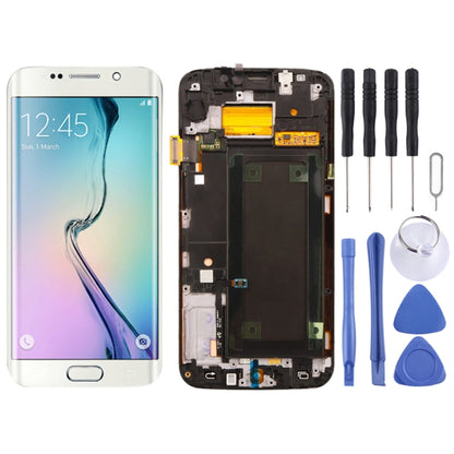 หน้าจอ LCD ต้นฉบับและชุดประกอบ Digitizer พร้อมกรอบสำหรับ Samsung Galaxy S6 Edge SM-G925F, For Samsung Galaxy S6 Edge