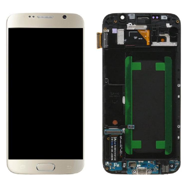 หน้าจอ LCD ต้นฉบับและชุดประกอบ Digitizer พร้อมกรอบสำหรับ Samsung Galaxy S6 SM-G920F, For Samsung Galaxy S6