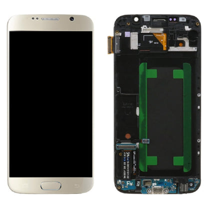หน้าจอ LCD ต้นฉบับและชุดประกอบ Digitizer พร้อมกรอบสำหรับ Samsung Galaxy S6 SM-G920F, For Samsung Galaxy S6