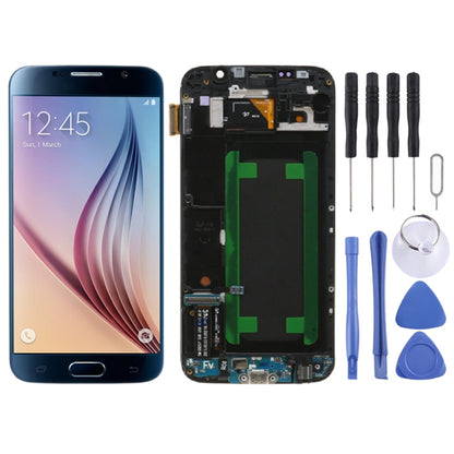 หน้าจอ LCD ต้นฉบับและชุดประกอบ Digitizer พร้อมกรอบสำหรับ Samsung Galaxy S6 SM-G920F, For Samsung Galaxy S6