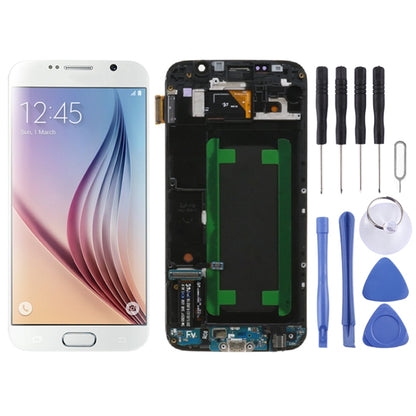 หน้าจอ LCD ต้นฉบับและชุดประกอบ Digitizer พร้อมกรอบสำหรับ Samsung Galaxy S6 SM-G920F, For Samsung Galaxy S6