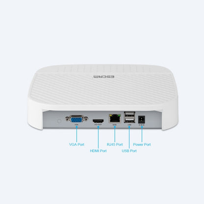 ESCAM PVR204 1080P 4CH+2CH ONVIF NVR เครื่องบันทึกวิดีโอดิจิตอลพร้อม 2CH Cloud Channel สำหรับระบบกล้อง IP, PVR204