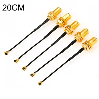 5 ชิ้น / เซ็ต RG178 Ufl / IPX / IPEX ถึง SMA หญิงอะแดปเตอร์สายถักเปีย, ความยาว: 20 ซม., 20cm