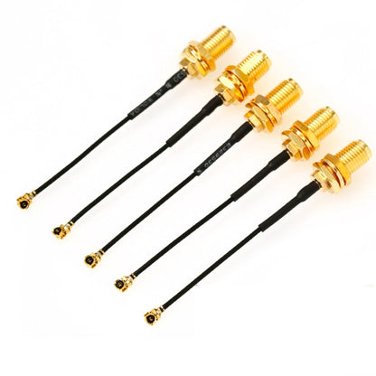 5 ชิ้น / เซ็ต RG178 Ufl / IPX / IPEX ถึง SMA หญิงอะแดปเตอร์สายถักเปีย, ความยาว: 20 ซม., 20cm