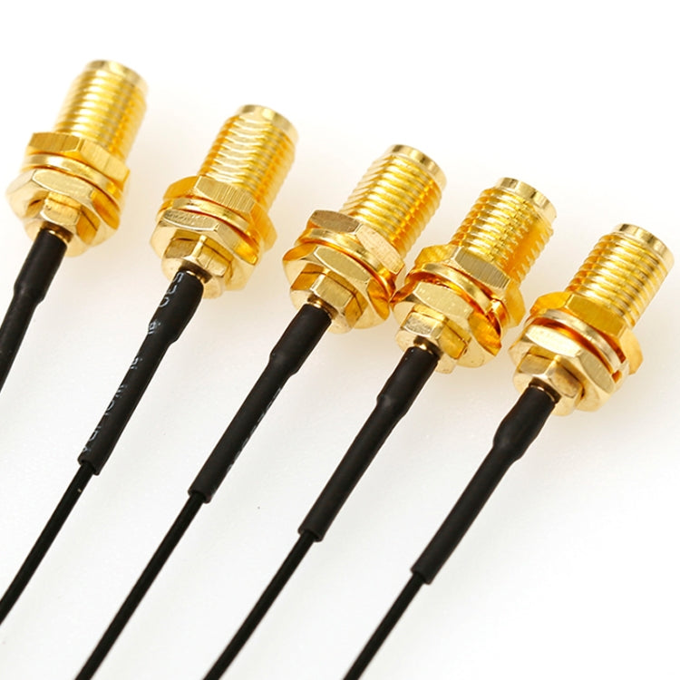 5 ชิ้น / เซ็ต RG178 Ufl / IPX / IPEX ถึง SMA หญิงอะแดปเตอร์สายถักเปีย, ความยาว: 20 ซม., 20cm