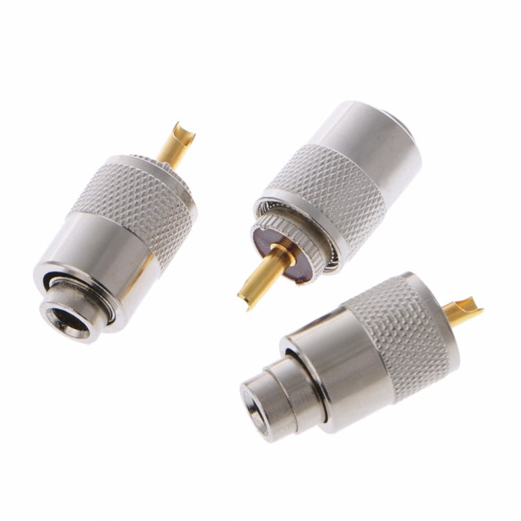 10ชิ้นUHFเชื่อมต่อปลั๊กPL-259ชายบัดกรีสำหรับRG8Xสายโคแอกเชียล