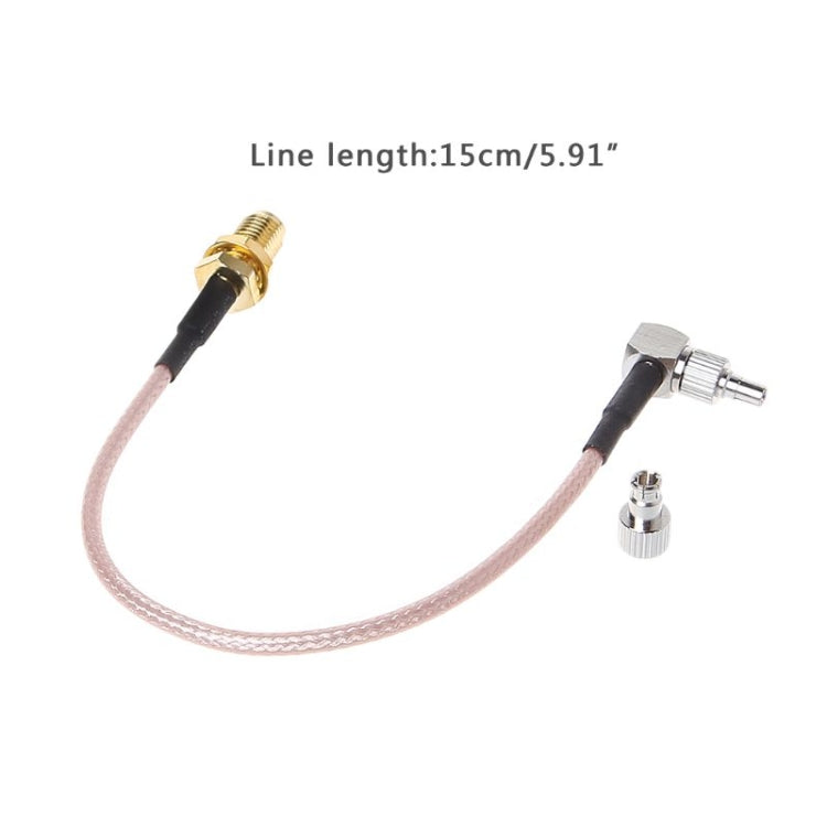 SMA หญิงถึง CRC9 / TS9 คู่ RF เชื่อมต่อโคแอกเชียลสายอะแดปเตอร์ RG316 ความยาว: 15 ซม.