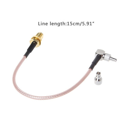 SMA หญิงถึง CRC9 / TS9 คู่ RF เชื่อมต่อโคแอกเชียลสายอะแดปเตอร์ RG316 ความยาว: 15 ซม.