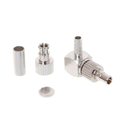 2 in 1 TS9 / CRC9 มุมขวาชาย RF เชื่อมต่อการ์ดโคแอกเซียลสำหรับ RG174 / 178 / 316 LMR100