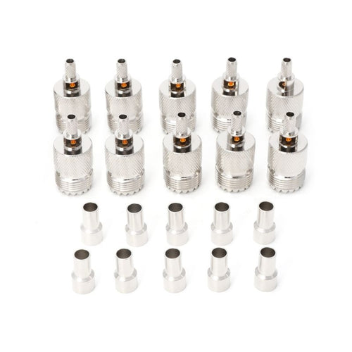 10 ชุด UHF แจ็คตัวเมีย CRIMPED RF Connector อะแดปเตอร์โคแอกเซียล