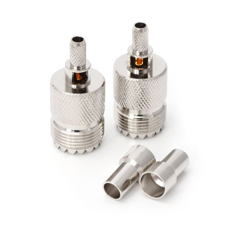 10 ชุด UHF แจ็คตัวเมีย CRIMPED RF Connector อะแดปเตอร์โคแอกเซียล