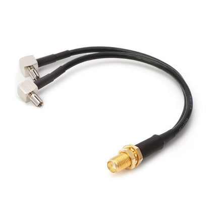 RG174 SMA Female ถึง 2 x TS9 Male Connecting Cable Extension, ความยาว: 15 ซม, SMA Female to 2 x TS9 Male 15cm