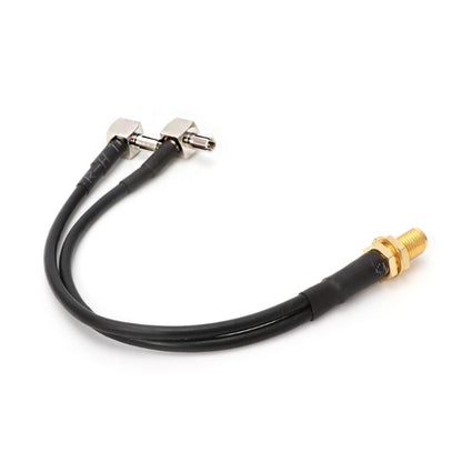 RG174 SMA Female ถึง 2 x TS9 Male Connecting Cable Extension, ความยาว: 15 ซม, SMA Female to 2 x TS9 Male 15cm