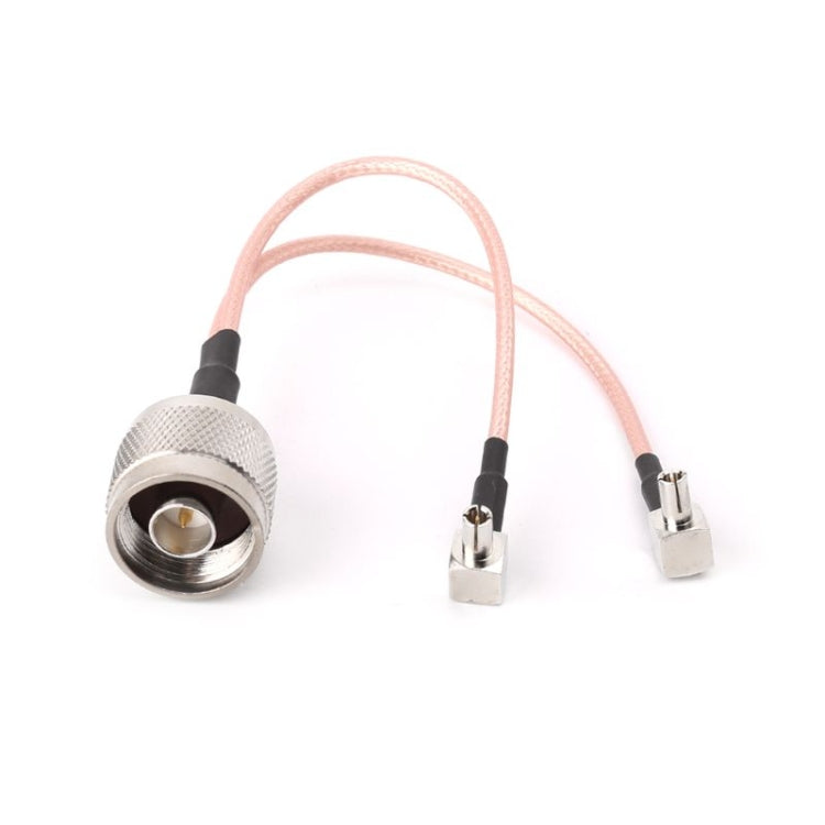 RG316 N ชายถึง 2xTS9 / 2xCRC9 ปลั๊กตัวผู้ Combiner แยกสายเชื่อมต่อความยาว: 15 ซม.