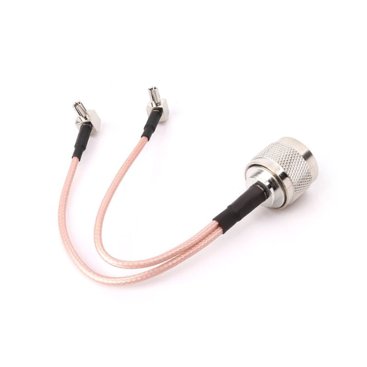 RG316 N ชายถึง 2xTS9 / 2xCRC9 ปลั๊กตัวผู้ Combiner แยกสายเชื่อมต่อความยาว: 15 ซม.