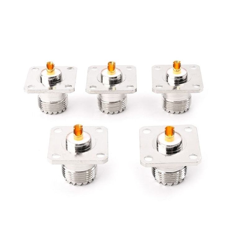 5 ชิ้น UHF SO239 หญิงหน้าแปลนแผงฝาครอบแชสซี Mount Adapter