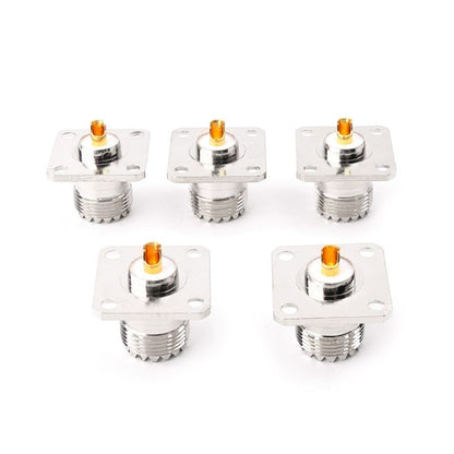 5 ชิ้น UHF SO239 หญิงหน้าแปลนแผงฝาครอบแชสซี Mount Adapter