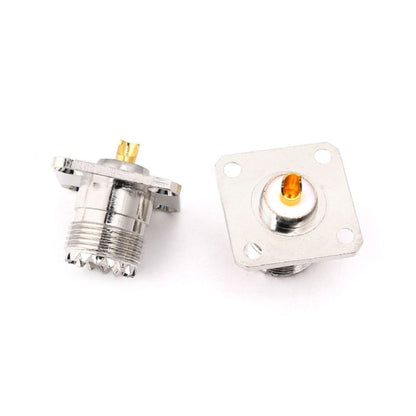 5 ชิ้น UHF SO239 หญิงหน้าแปลนแผงฝาครอบแชสซี Mount Adapter