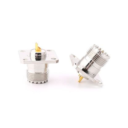 5 ชิ้น UHF SO239 หญิงหน้าแปลนแผงฝาครอบแชสซี Mount Adapter