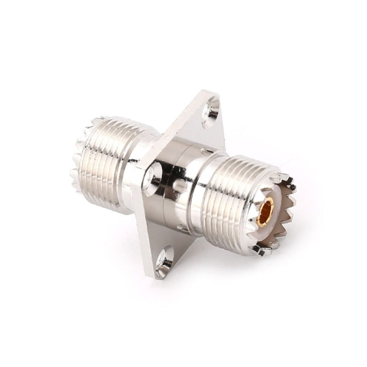 UHF SO239 หญิงกับหญิงพร้อมอะแดปเตอร์เชื่อมต่อ RF แบบแผงเมาท์