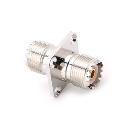UHF SO239 หญิงกับหญิงพร้อมอะแดปเตอร์เชื่อมต่อ RF แบบแผงเมาท์