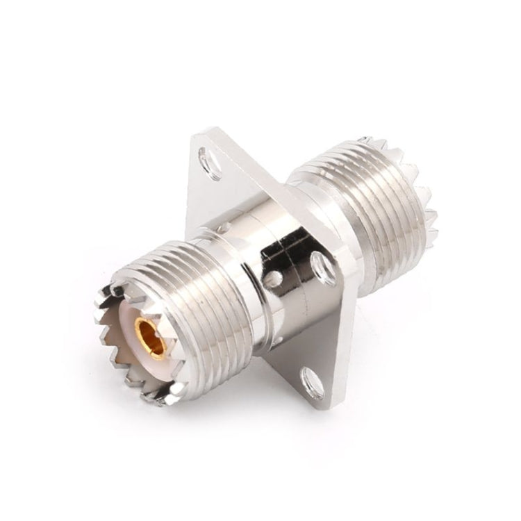 UHF SO239 หญิงกับหญิงพร้อมอะแดปเตอร์เชื่อมต่อ RF แบบแผงเมาท์