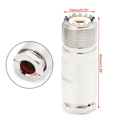 UHF SO239 PL259 หญิงปลั๊กอะแดปเตอร์แคลมป์