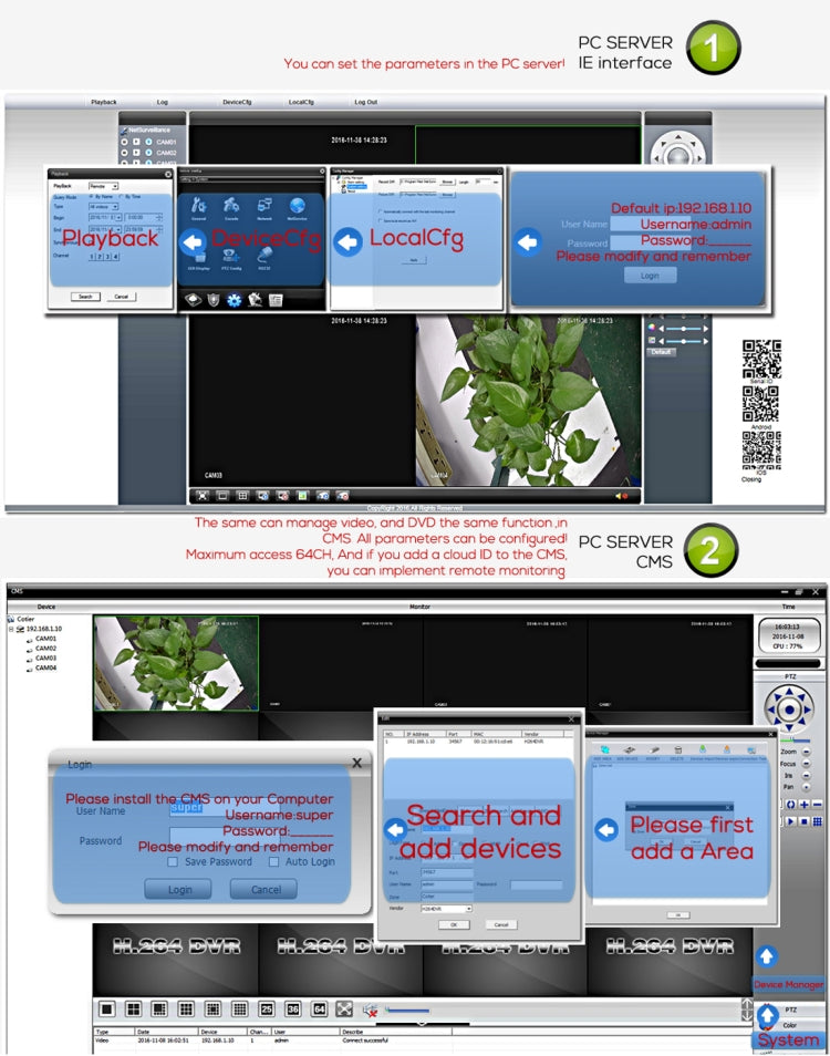 A4/Mini-MS 5 in 1 4-Channel Dual Stream H.264 1080N Mini AHD DVR, รองรับสัญญาณ AHD / TVI / CVI / CVBS / IP, A4/Mini-MS