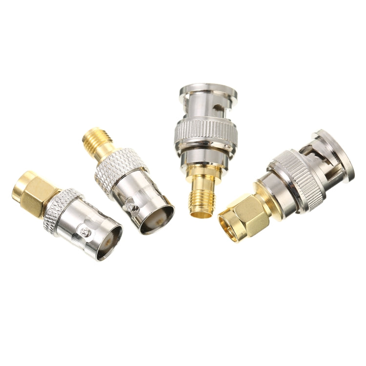 4 ชิ้น / เซ็ต SMA เป็น BNC ตัวเชื่อมต่ออะแดปเตอร์ RF Test Converter ชุด