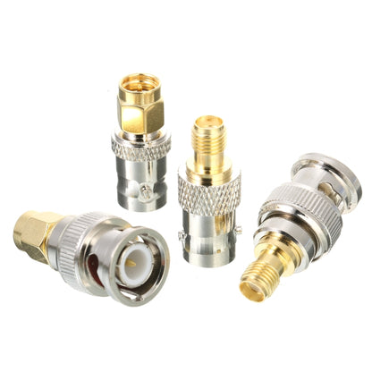 4 ชิ้น / เซ็ต SMA เป็น BNC ตัวเชื่อมต่ออะแดปเตอร์ RF Test Converter ชุด