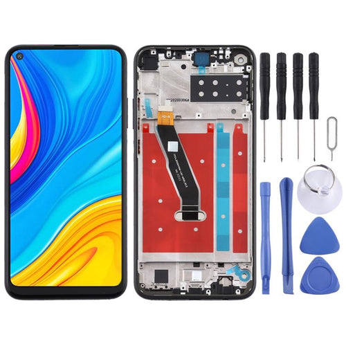 หน้าจอแอลซีดีและชุดประกอบDigitizerพร้อมกรอบสำหรับHuawei P40 Lite E, For Huawei P40 Lite E
