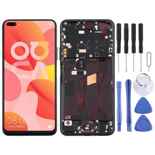 หน้าจอแอลซีดีและชุดประกอบDigitizerพร้อมกรอบสำหรับHuawei Nova 6 5G, For Huawei Nova 6 5G, For Huawei Nova 6 5G (Dark Blue), For Huawei Nova 6 5G(Purple)